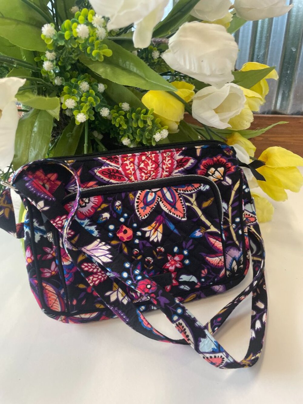 VERA BRADLEY FOXWOOD PATTERN CROSSBODY BAG